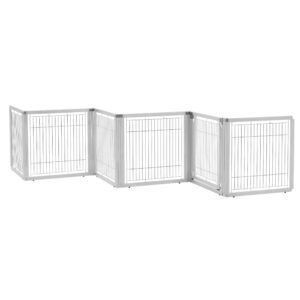 Convertible Elite Pet Gate/Crate 6-Panel 31.5"H - Origami White