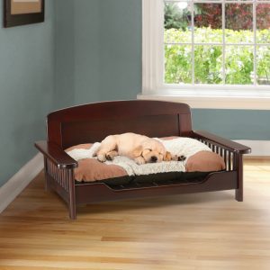 Elegant Wooden Pet Bed