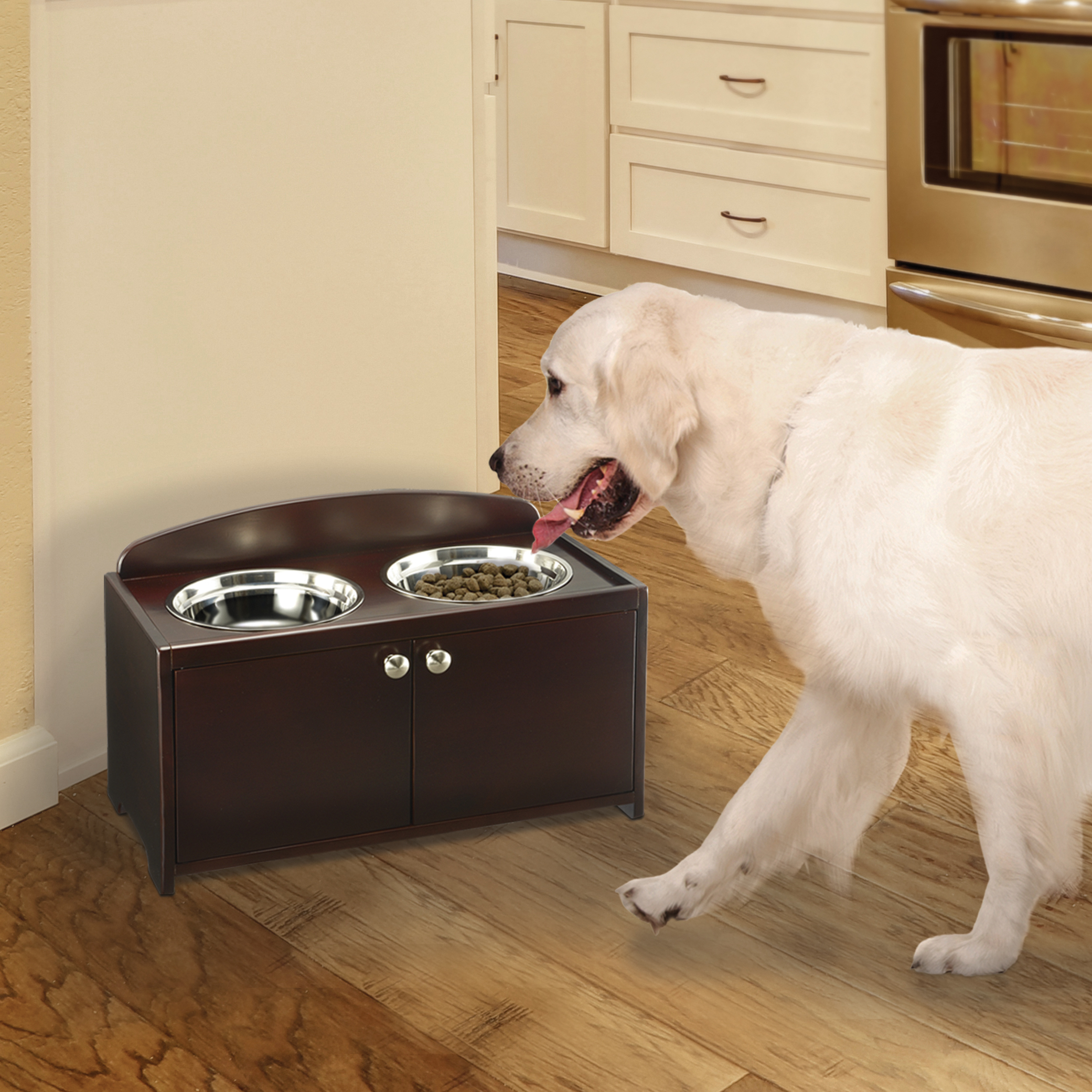 Dog Feeder Stations  Wooden Pet Feeder Station Elegant