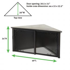Corner Pet Crate Dimensions