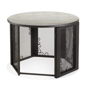 Accent Table Pet Crate Medium with door opens
