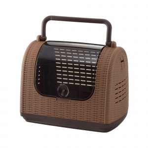 dark brown wicker pet travel carrier