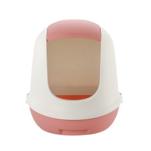 front view hooded kitty litter box