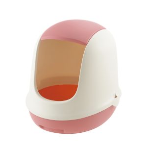 two tone hooded kitty litter box