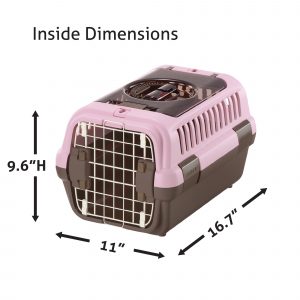 Pink and Brown Easy Pet Travel Crate
