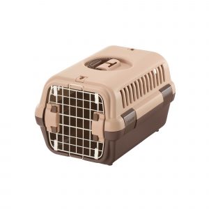 angle view small dog durable carrier