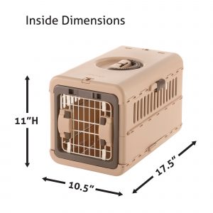 Beige Pet Carrier with Dimensions