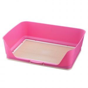 Hot Pink Potty Pad Tray with walls