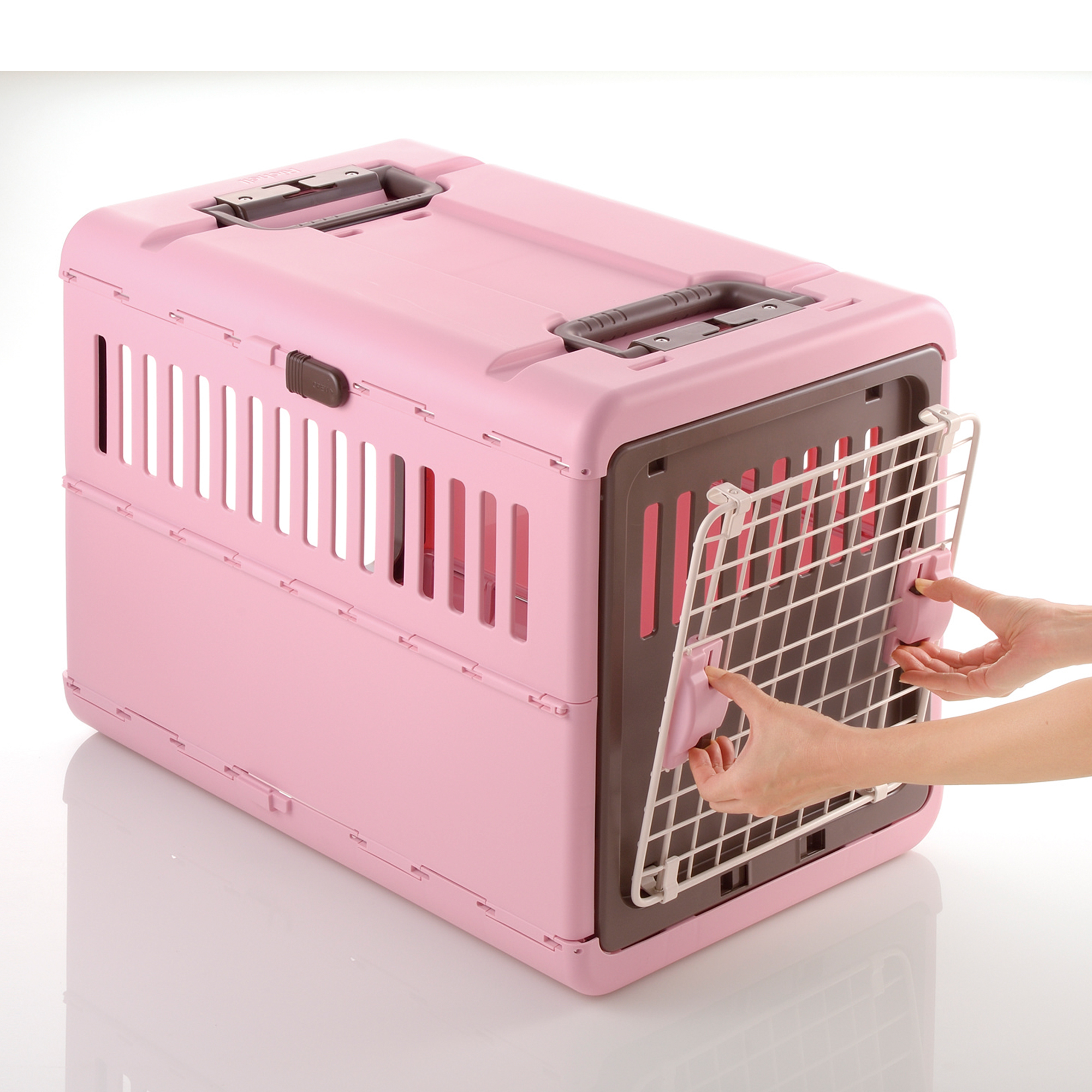 Pet Travel Kennel with Top-Load & Foldable Feature for Cats MSchunou Pet Hard Cover Collapsible Cat Carrier 