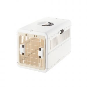 collapsable, foldable white pet crate