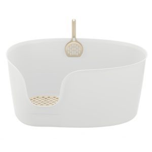 White High wall litter box for cats