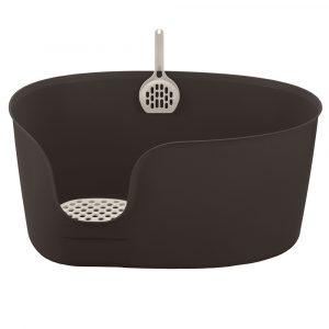 Dark Brown High Wall Litter Box